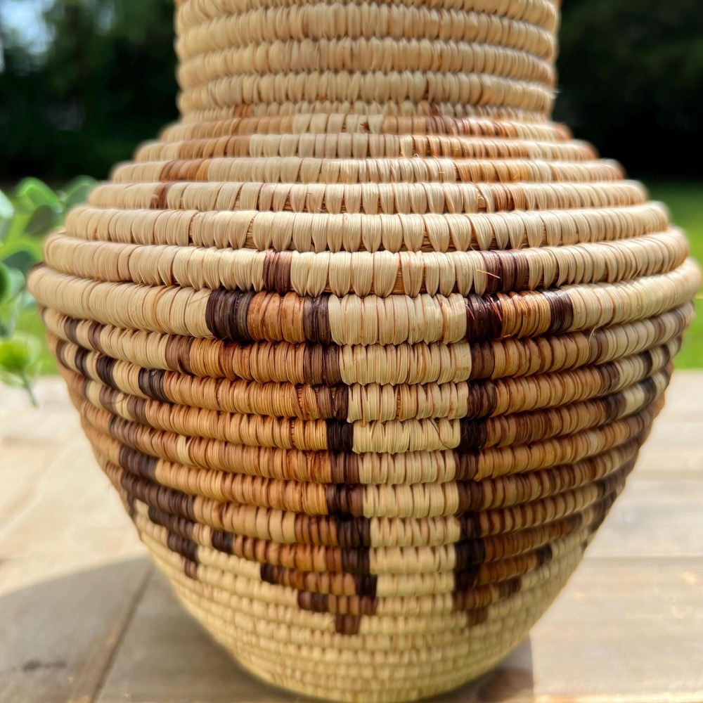 Vintage Coiled Hand-Woven Vase - Picture 3 of 8